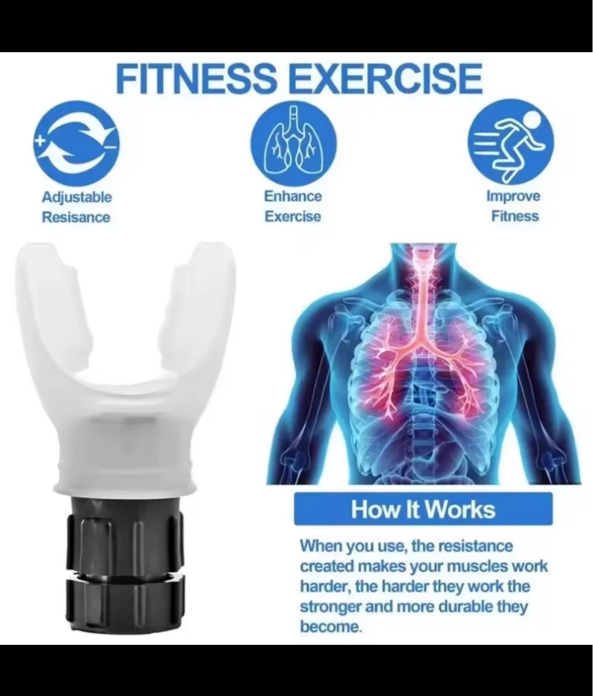 Lung Trainer for Breathing Strength & Stamina